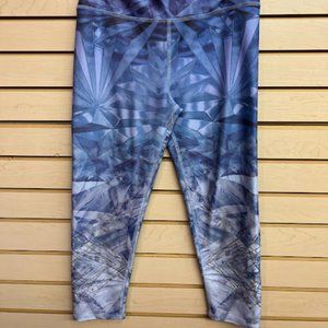Blue crystal psychedelic yoga pants